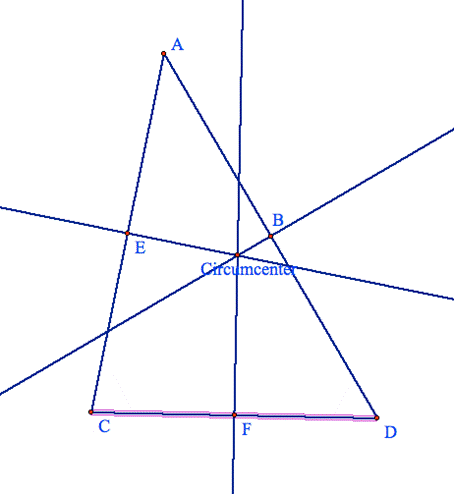 The Circumcenter Of A Triangle Is The Point In The Plane Equidistant